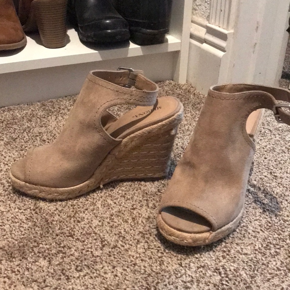 Suede like wedges